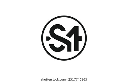 ILUSTRACIÓN VECTORIAL inicial de la Plantilla del diseño del logotipo de la letra del SM, monograma del SM, logotipo de la letra del SM, logotipo del ms, 