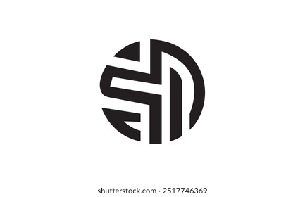 SM Letter Initial Logo Design Template Vetor Illustration, sm monogram, sm letter logo, ms logo, 