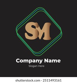 SM letter logo for company