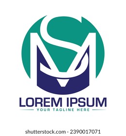 Diseño de logotipos de letras SM Diseño de logotipos creativos y profesionales