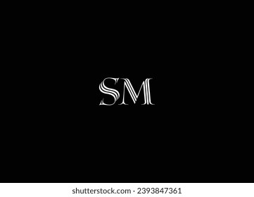 SM letter logo design and initial logo