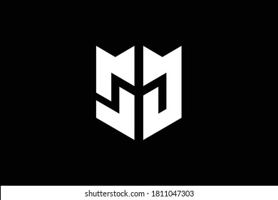SM letter logo design on luxury background. MS monogram initials letter logo concept. SM icon design. MS elegant and Professional white color letter icon design on black background. S M MS SM