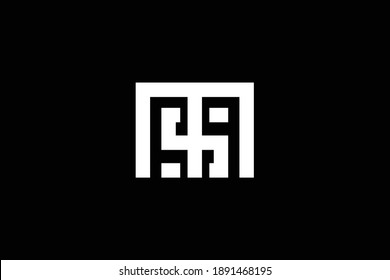 SM letter logo design on luxury background. MS monogram initials letter logo concept. SM icon design. MS elegant and Professional white color letter icon on black background.