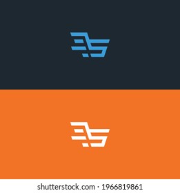 SM Letter Logo design is simple and elegant