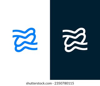 Plantilla de diseño de logotipo de monograma de letras SM