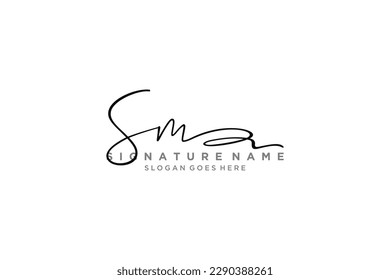 SM Letter Signature Logo Template elegant design logo Sign Symbol template vector icon