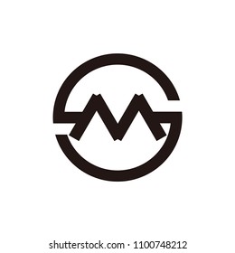 sm letter vector logo