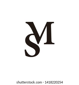 sm letter vector logo design