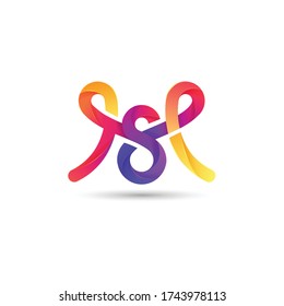 SM Lettermark Colorful Logo Template