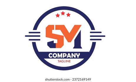 SM Lettermark Logo template download