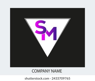  SM logo.SM abstract.SM latter vector Design.SM Monogram logo design .company logo
