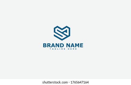 SM Logo Design Template Vector