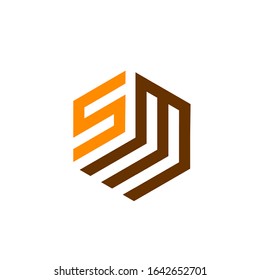 Sm Logo Design Vector Sign Template