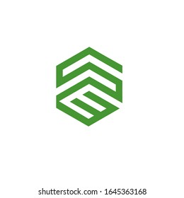 sm logo design vector sign template