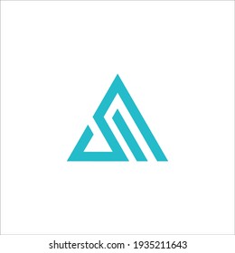 Signo vectorial de diseño del logotipo de SM
