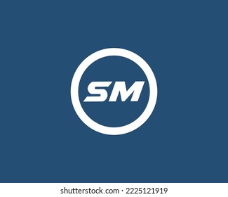Plantilla de vector de diseño de logotipo SM