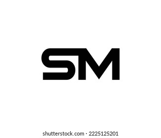 SM logo design vector template