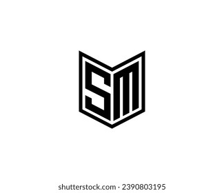 Plantilla de vector de diseño de logotipo SM