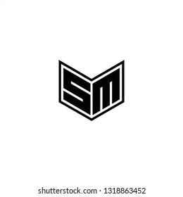 SM Logo Letters initial Designs Template