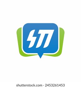 logotipo de sm simple limpio y elegante