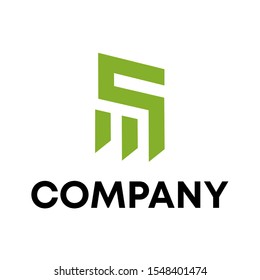 SM logo vector design template sign