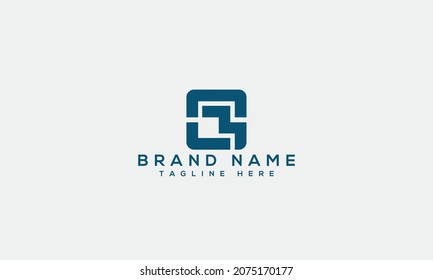 Diseño de logotipo de letra monocroma SM con vector