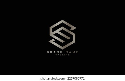 SM, MS, Abstract initial monogram letter alphabet logo design