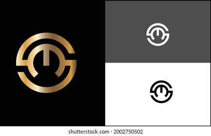 Monograma del logotipo de las letras abstractas de SM y MS