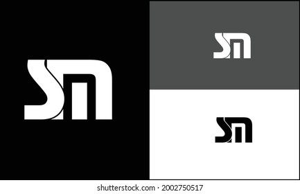 SM ,MS Abstract Letters Logo monogram