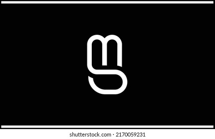 SM, MS Abstract Letters Logo Monogram