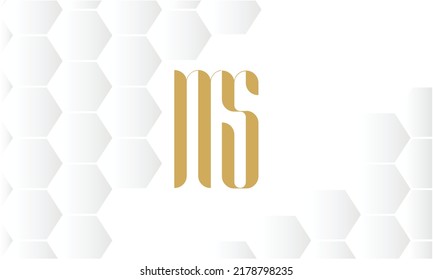 Monograma del logotipo de las letras abstractas SM, MS