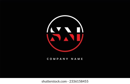 Monograma del logotipo de las letras abstractas de SM