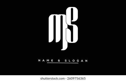 SM, MS Abstract Letters Logo Monogram