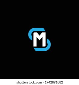 SM or MS abstract outstanding professional business awesome artistic branding company different colors illustration logo