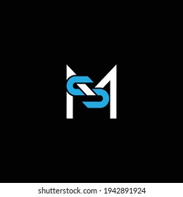 SM or MS abstract outstanding professional business awesome artistic branding company different colors illustration logo