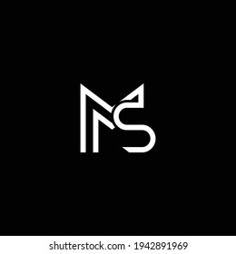 SM or MS abstract outstanding professional business awesome artistic branding company different colors illustration logo