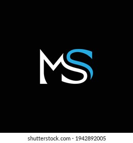SM or MS abstract outstanding professional business awesome artistic branding company different colors illustration logo