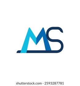 SM MS abstract vector logo monogram template