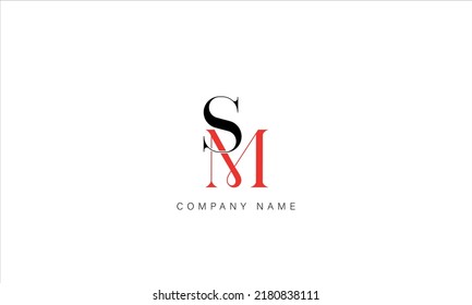 Sm Ms Alphabet Letters Logo Monogram Stock Vector (Royalty Free ...