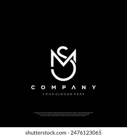 SM or MS Alphabet letters logo monogram