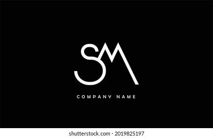 Sm Ms Alphabets Letters Logo Monogram Stock Vector (Royalty Free ...