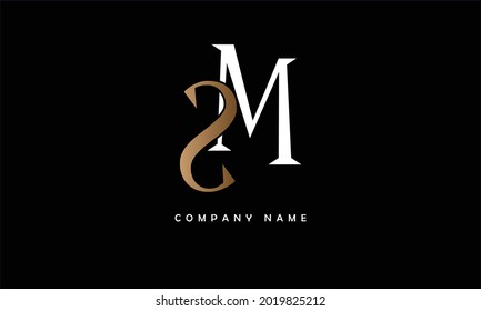 Monograma de SM, MS Alphabets Letters