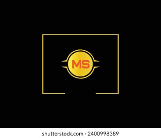 Plantilla de diseño inicial del logotipo de la carta SM MS. Letra inicial SM o MS. Plantilla de diseño del logotipo del monograma.   Concepto de logotipo minimalista para empresas y empresas.