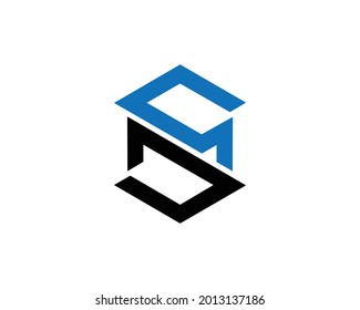 Plantilla De Vector De Diseño De Iconos Y Logotipo De Letra SM Y MS.