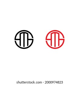 SM or MS Letters Logo Vector 001
