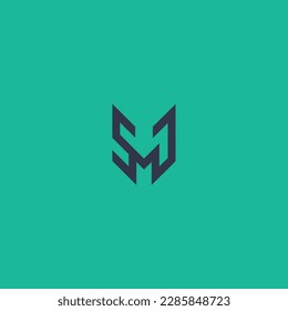 SM or MS letters monogram logo icon