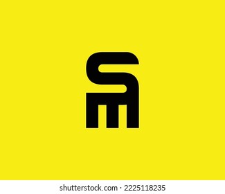 SM MS Logo design vector template