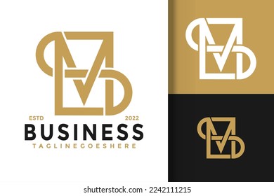 Plantilla de Ilustración del Vector de Diseño del Logotipo SM o Ms Monogram