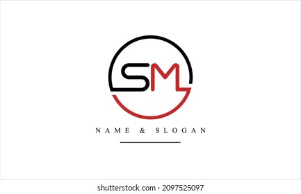 Sm Ms S M Abstract Letters Stock Vector (Royalty Free) 2097525097 ...