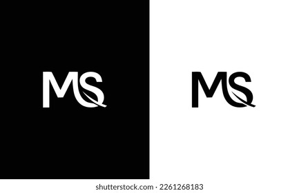 SM, MS, S, M abstract letters logo monogram